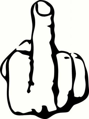 Bold hand-gesture illustration sticker template
